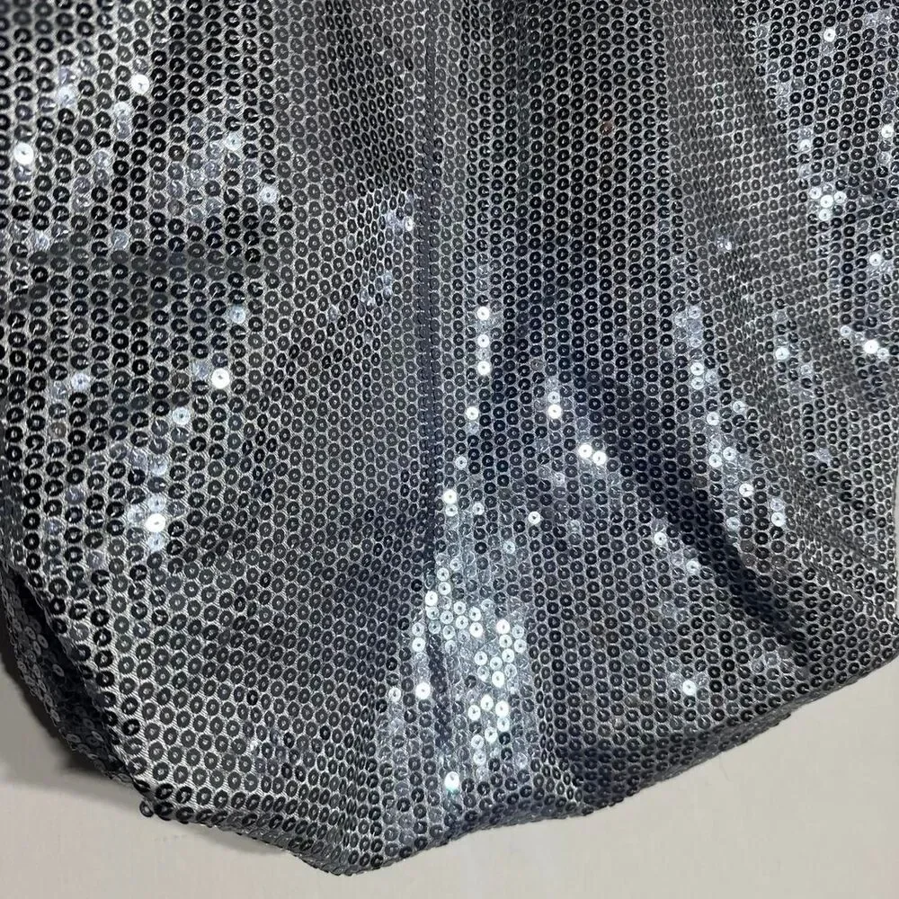 Silver sequin tote bag with chain handles lightweight Tote for festivals summer